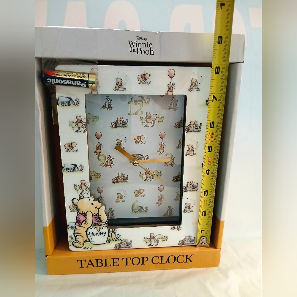 TABLE TOP CLOCK Disney Winnie the Pooh Analog Display WP2384BX BRAND-NEW w/tags - Picture 7 of 8